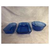Blue Anchor Hocking Glass Bakeware