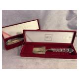 Mikasa Crystal Handled Server and Spoon Set