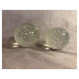 Clear Glass Paperweights with Bubbles