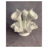 Fenton Silver Crest Milk Glass Epergne