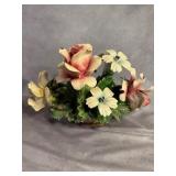 Capodimonte Ceramic Floral Arrangement