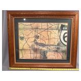 Framed Route 66 Artwork With Roadrunner