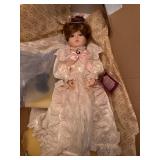 Schmid Collectible Porcelain Doll in Bridal Attire