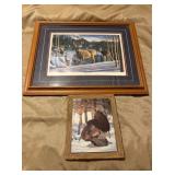 Framed Wildlife Prints: Deer and Turkey