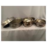 Three Aluminum and Stainless Steel Roasters