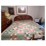 Handmade Patchwork Quilt with Geometric Patterns