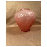 Cambridge Glass Pink Frosted Vase