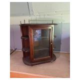 Wooden Curio Cabinet with Glass Door