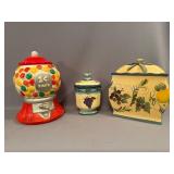 Three Ceramic Cookie Jars