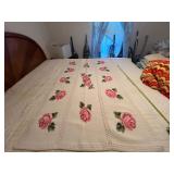 Handcrafted Crochet Blanket with Rose Motifs