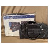 Calvin Hill 4-Piece Travel Set with Leather Bag