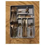 Stainless Steel Flatware in Tray