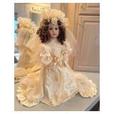 Porcelain Bride Doll in Ivory Gown
