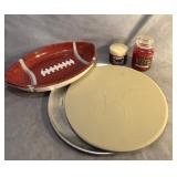 Pizza Stone, Football Platters, and Candles