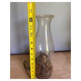 Four Clear Glass Oil Lamps with Burners