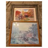Two Framed Coca-Cola Themed Prints