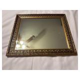 Gold-Tone Wall Mirror With Decorative Frame