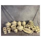 Floral Ceramic Dinnerware Set, 84 Pieces