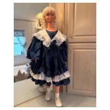1992 Mattel Doll with Blue Lace Dress