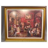 1991 Lee Dubin Framed Print 'The Social Hour'