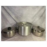 3 Aluminum and Stainless Steel Stockpots