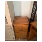 Oak Two-Drawer File Cabinet