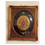 Gilded Relief Plaque in Ornate Frame
