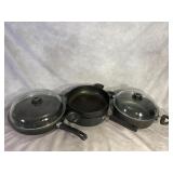 Cast Cookware with Glass Lids