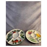 Italian Ceramic Divided Serving Trays