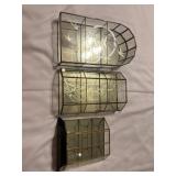 Three Etched Glass Display Cases