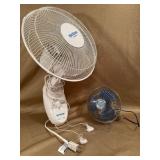 Hurricane Wall Mount Fan and Small Clip Fan