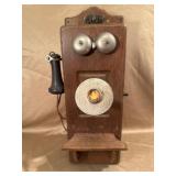 Early 20th Century Wooden Wall Telephone