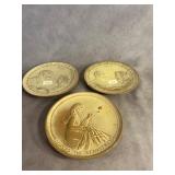 Three Frankoma Commemorative Plates