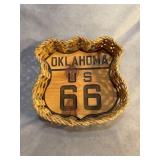 Wood and Wicker Oklahoma Route 66 Basket