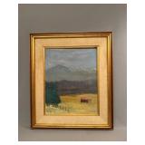 Framed Landscape Oil Painting by H. Ramsey
