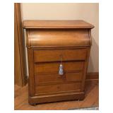 Oak Marble-Top Washstand with Mirror