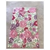 Hand-Hooked Wool Floral Area Rug 3x5