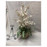 Artificial Orchid Arrangement With Easel