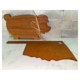 Epicurean and Wood Pig Cutting Board Pair