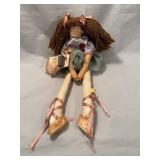 Handmade Cloth Ballerina Doll Signed 1991
