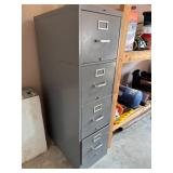 Four Drawer Gray Metal Vertical File Cabinet