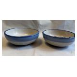 M.A. Hadley Hand-Painted Pottery Bowls, Pair