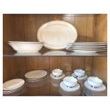 Syracuse China Gold and Platinum Dinnerware Set