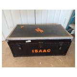 Metal Storage Trunk with Removable Tray