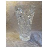 Cut Crystal Pinwheel Vase 8.25 Inch Tall