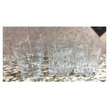 Crown Royal Etched and Clear Glass Tumblers 6pc