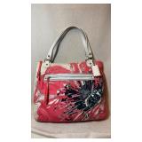 Coach Canvas Floral Tote Bag with Leather Acc
