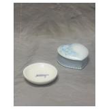 Porcelain Heart Box and Turtle Trinket Dish