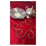 Three-Piece Silver Plated Tableware Lot