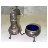 Sterling Silver Salt Cellar and Pepper Shaker